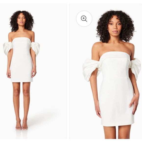 ELLIATT Andria Mini Dress in Ivory  - Bridal Bachelorette Dress size XS NWT$295 - Picture 7 of 15
